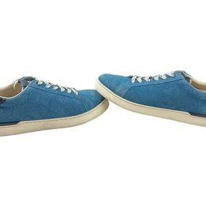 Men’s Coach Suede Shoes Sneakers Size 10-11 Cobalt Blue Designer Lightweight